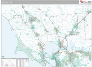 North Bay Wall Map Premium Style